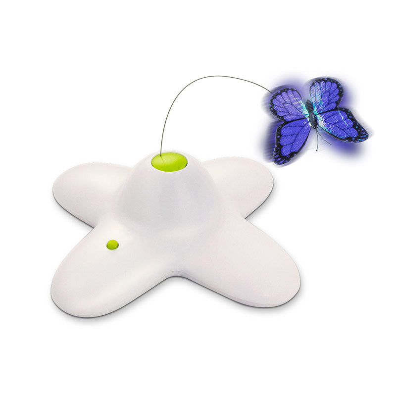 HKM-498515 Interactive Butterfly Cat Toy with Two Replacement Butterflies for Healthy Playtime Activities