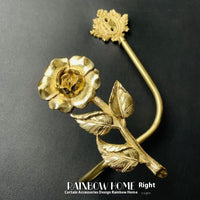 HKM-498771 Lily Little Angel Wings Brass Curtain Hooks with Decorative Leaf and Flower Designs