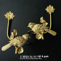 HKM-498771 Lily Little Angel Wings Brass Curtain Hooks with Decorative Leaf and Flower Designs
