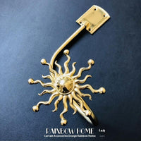 HKM-498771 Lily Little Angel Wings Brass Curtain Hooks with Decorative Leaf and Flower Designs