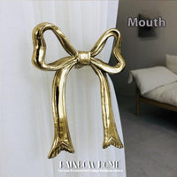 HKM-498771 Lily Little Angel Wings Brass Curtain Hooks with Decorative Leaf and Flower Designs