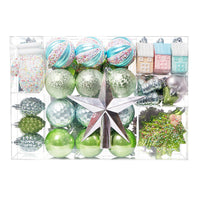 HKM-498835 Decorative Christmas Balls Set in Pastoral and Modern Styles, Made of Plastic and PET