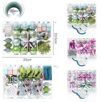 HKM-498835 Decorative Christmas Balls Set in Pastoral and Modern Styles, Made of Plastic and PET