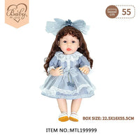 HKM-498899 22 Inch Reborn Baby Doll - Realistic Full Silicone Toddler Doll for Ages 0 to 14 Years