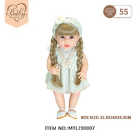 HKM-498899 22 Inch Reborn Baby Doll - Realistic Full Silicone Toddler Doll for Ages 0 to 14 Years