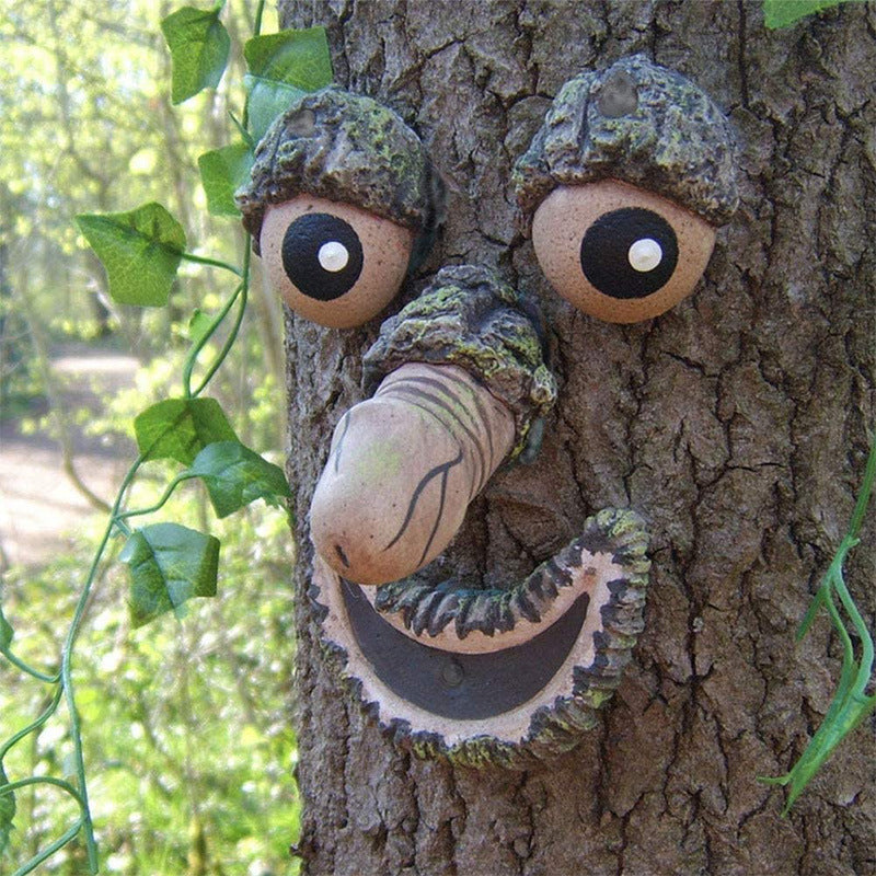 HKM-499155 Resin Tree Monster Hanging Ornament - Modern and Simple Design in Multiple Colors