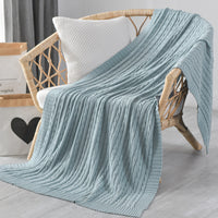 HKM-499219 Nordic Cotton Decorative Blanket for Nap and Leisure, Plain Pattern, 3% Shrinkage Rate