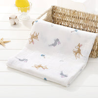HKM-499219 Soft Double-Layer Cotton Baby Bath Towel with Colorful Cartoon Patterns