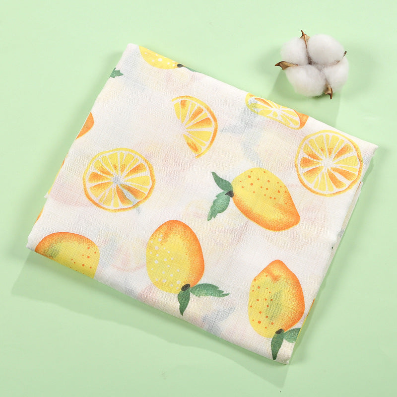 HKM-499219 Soft Double-Layer Cotton Baby Bath Towel with Colorful Cartoon Patterns
