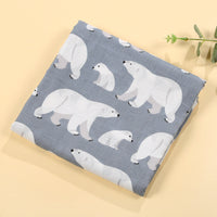 HKM-499219 Soft Double-Layer Cotton Baby Bath Towel with Colorful Cartoon Patterns