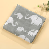 HKM-499219 Soft Double-Layer Cotton Baby Bath Towel with Colorful Cartoon Patterns