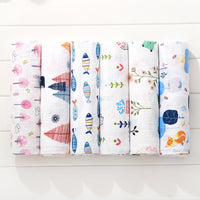 HKM-499219 Soft Double-Layer Cotton Baby Bath Towel with Colorful Cartoon Patterns