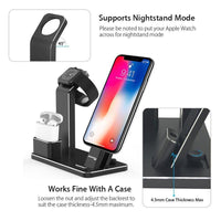 HKM-499283 4-in-1 Wireless AirPods Charging Dock Holder with USB Cable