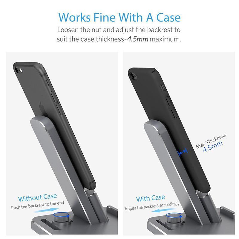 HKM-499283 4-in-1 Wireless AirPods Charging Dock Holder with USB Cable