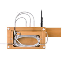 HKM-499411 Multifunctional Bamboo Mobile Phone and Watch Charging Dock with 3 USB Ports