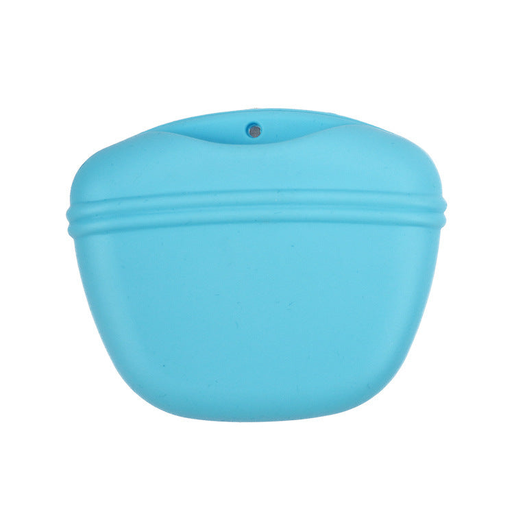 HKM-499411 Silicone Dog Grain Bag - Portable Outdoor Pet Training Waist Bag, Eco-Friendly Materials