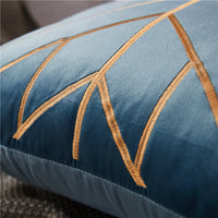 HKM-499603 Modern Bronzing Rice Character Cushion Pillow for Living Room and Bedroom