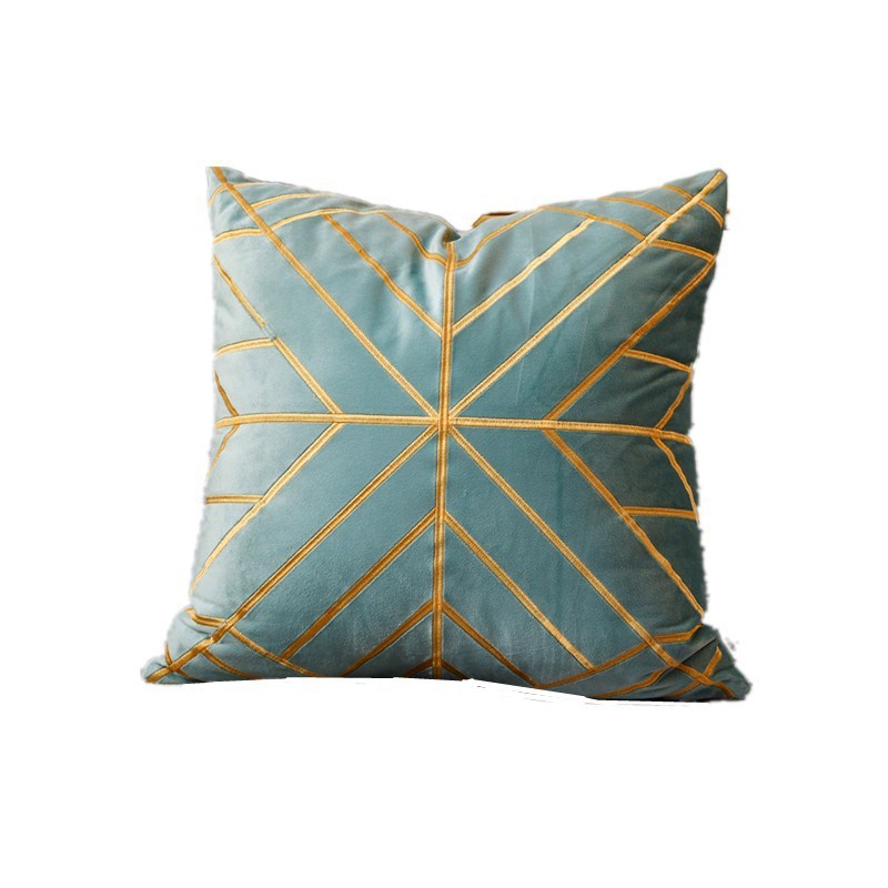 HKM-499603 Modern Bronzing Rice Character Cushion Pillow for Living Room and Bedroom