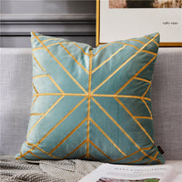 HKM-499603 Modern Bronzing Rice Character Cushion Pillow for Living Room and Bedroom