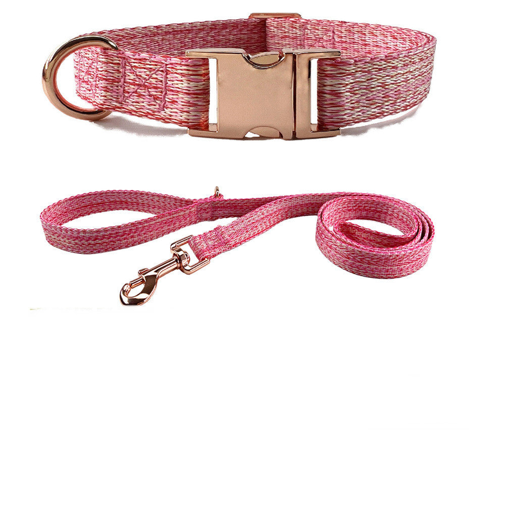 HKM-499731 Faux Linen Dog Leash with Metal Buckle – Fashionable and Simple Design in Multiple Colors