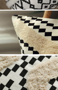 HKM-499923 Nordic Moroccan Tufted Cotton Decorative Throw Pillow - Available in Mosaic and Square Designs