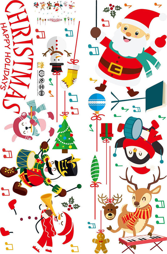 HKM-499987 Creative Christmas Concert Wall Sticker for Living Room Decoration, Large PVC Mural (60x90cm)
