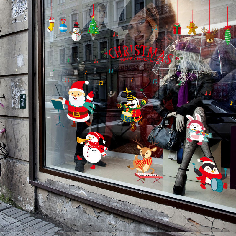 HKM-499987 Creative Christmas Concert Wall Sticker for Living Room Decoration, Large PVC Mural (60x90cm)