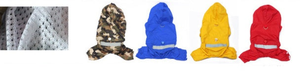 HKM-499987 Rainproof Windproof Pet Raincoat in Various Colors and Sizes