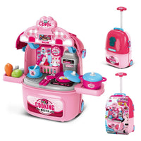 HKM-500051 Kids Pretend Play Cosmetic Makeup Kit - 2 in 1 Makeup Case for Girls Ages 2 to 13