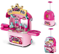 HKM-500051 Kids Pretend Play Cosmetic Makeup Kit - 2 in 1 Makeup Case for Girls Ages 2 to 13
