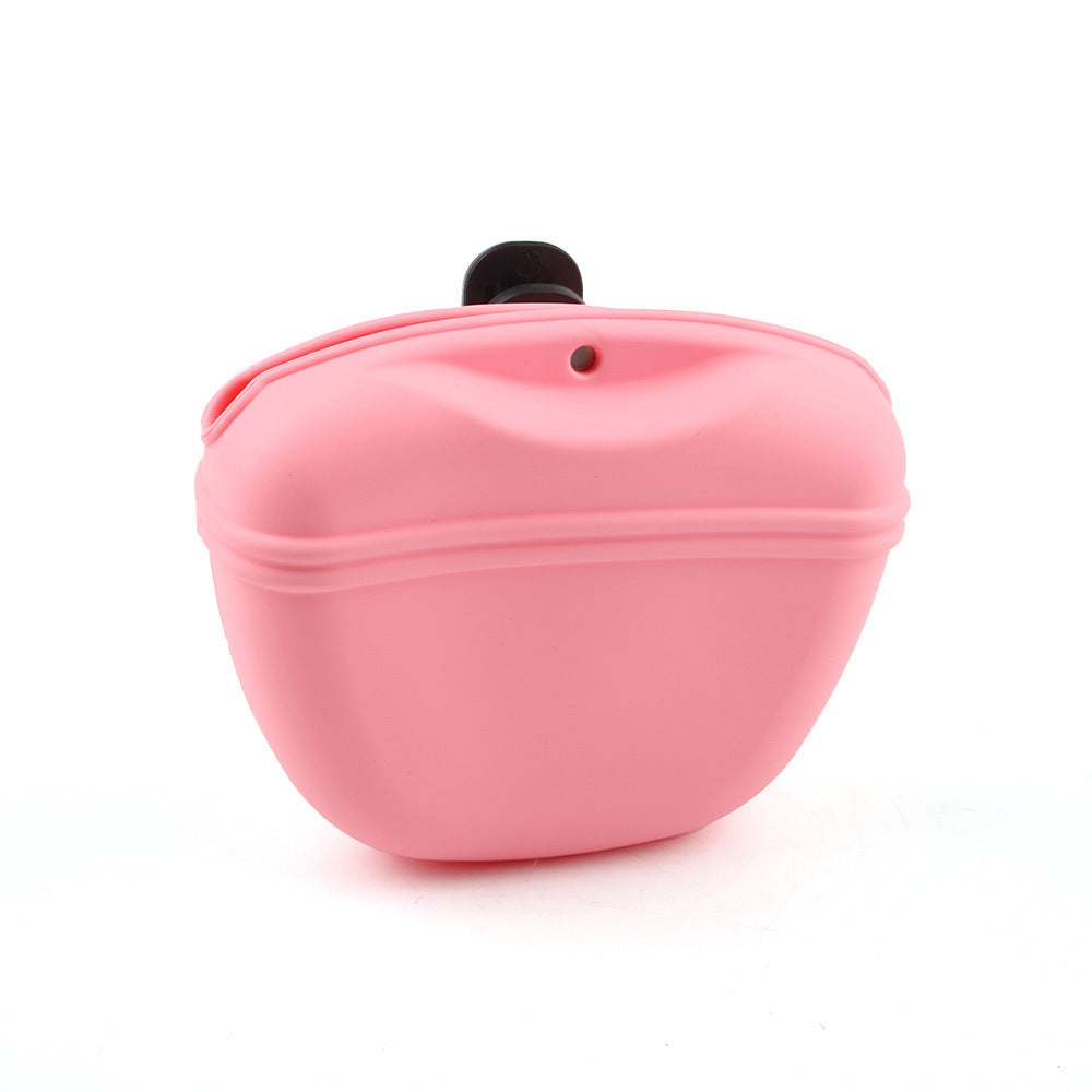 HKM-500051 Portable Silicone Dog Training Treat Bag for Obedience and Agility, Lightweight and Easy to Clean