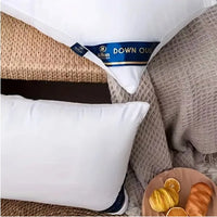 HKM-500179 Soft Blue Bed Pillow - Comfortable Sleep Support, 1 Pack