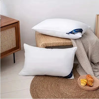 HKM-500179 Soft Blue Bed Pillow - Comfortable Sleep Support, 1 Pack