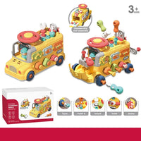 HKM-500179 Take Apart Construction Vehicle Educational Toy for Kids - DIY Engineering Bus with Screw and Nail Assembly