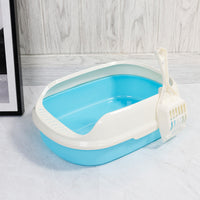 HKM-500243 Semi-Enclosed Cat Litter Box in Four Vibrant Colors, Made of Easy-to-Clean PP Material