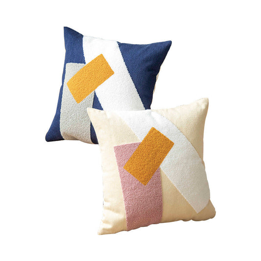 HKM-500499 Cotton Canvas Cushion Cover with PP Cotton Filling in Circle and Heart Patterns for Bedroom and Outdoor Use