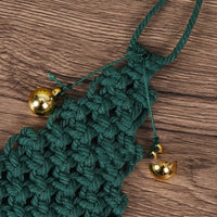HKM-500499 Hand-Woven Green Cotton String Christmas Tree Decoration Pendant - 27cm x 10cm
