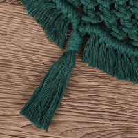 HKM-500499 Hand-Woven Green Cotton String Christmas Tree Decoration Pendant - 27cm x 10cm