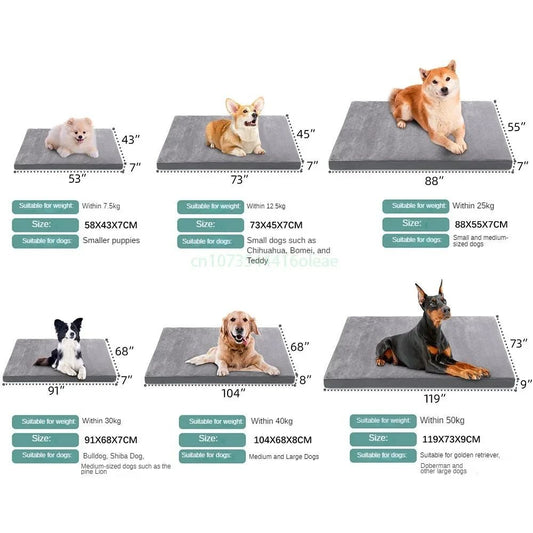 HKM-500563 Double-Sided Waterproof Dog Bed for Medium and Small Dogs | Bite-Resistant Leather Crate Mat