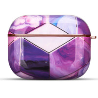 HKM-500627 Marble Earphone Protective Sleeve for AirPods 1, 2, & Pro 3 - Clamshell Design in Pure Color