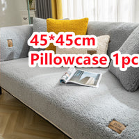 HKM-500691 Thick Plush Non-Slip Lamb Velvet Sofa Cushion in Multiple Colors, 45x45cm