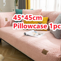 HKM-500691 Thick Plush Non-Slip Lamb Velvet Sofa Cushion in Multiple Colors, 45x45cm