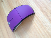 HKM-500883 Folding Wireless Optical Mouse - Creative Curved Design, 2.4GHz Connection, 1600 DPI, Multiple Colors Available