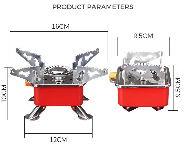 KTX-500883 Portable Folding Mini One Burner Gas Stove for Travel, Camping and Picnics