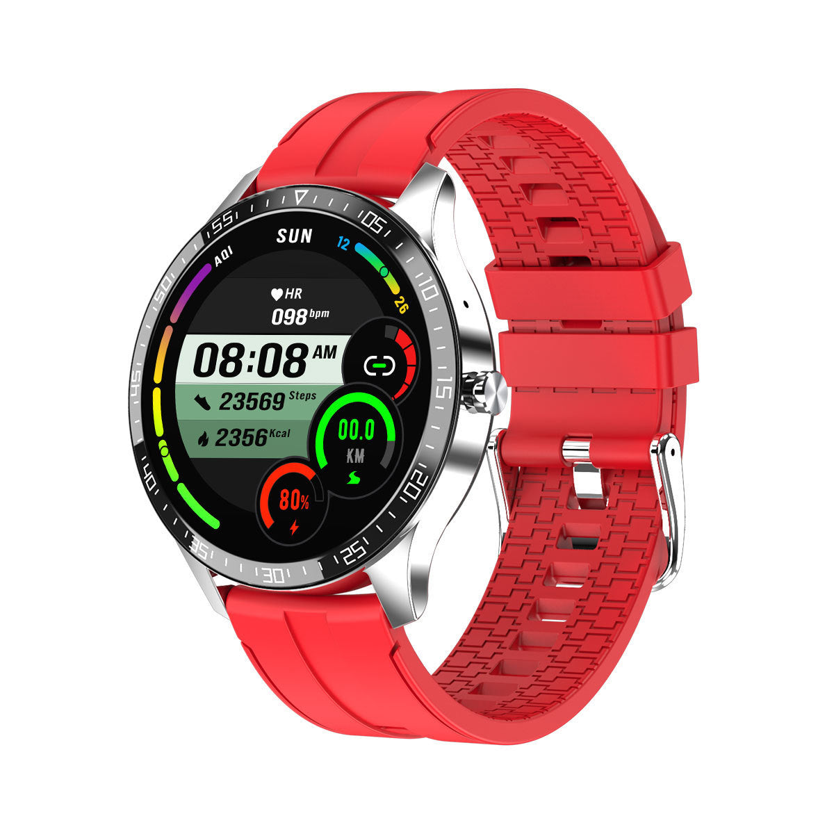 HKM-500883 Smart Bluetooth Health Monitoring Watch with Body Temperature, Blood Pressure, and Heart Rate Tracking