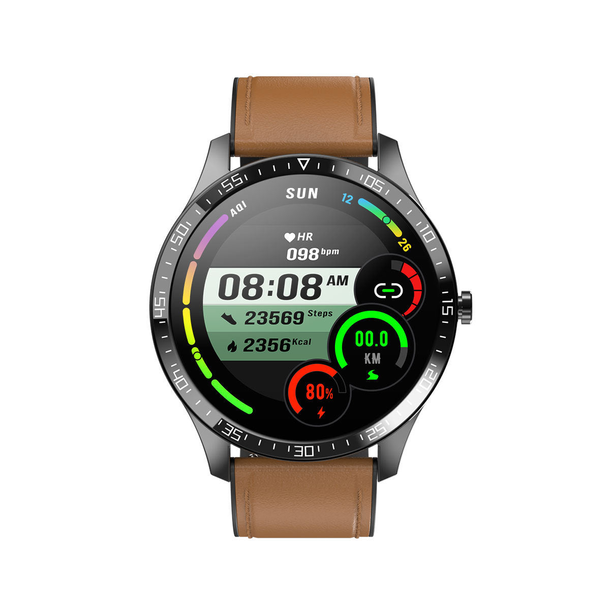HKM-500883 Smart Bluetooth Health Monitoring Watch with Body Temperature, Blood Pressure, and Heart Rate Tracking