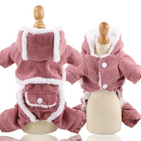 HKM-501203 Cozy Coral Fleece Pet Apparel for Dogs and Cats - Four-Legged Winter Clothes with Fun Designs