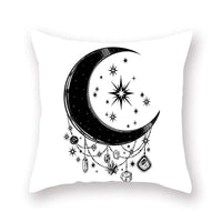 HKM-501203 Moon Crystal Printed Plush Pillowcase - New Chinese Style, 40x40cm & 45x45cm, Soft Decor Accessory