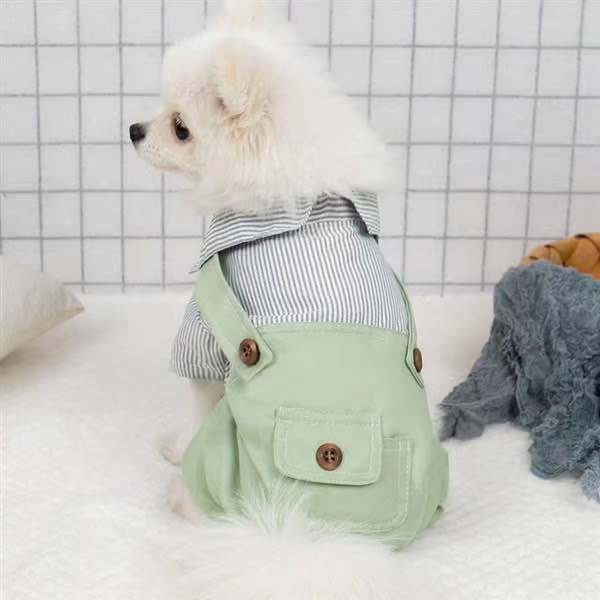 HKM-501331 Light Green Spring and Autumn Pet Clothes for Small Dogs and Cats