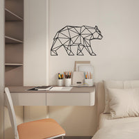 HKM-501459 Polar Bear Silhouette Iron Wall Art Decoration - Modern Chinese Style Metal Craft